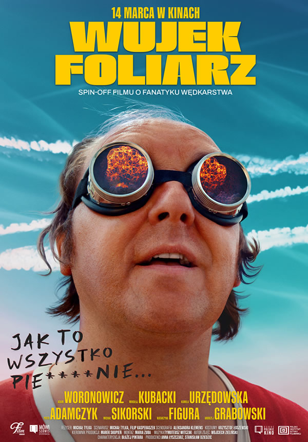  Wujek Foliarz, plakat filmowy, komedia reż.  Michał Tylka, Filip Kasperaszek